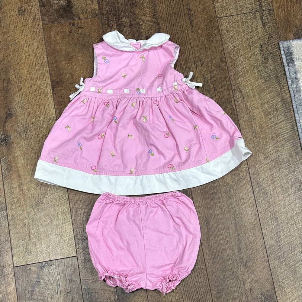 Charming Pink Kids Dress with Bloomers